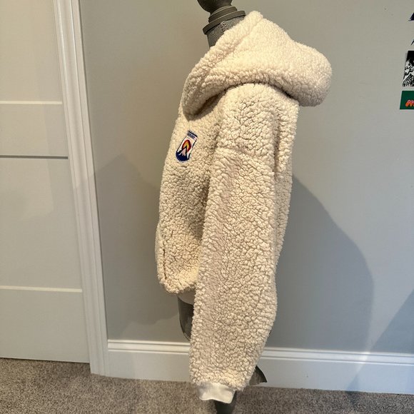 Faux Fur Sherpa Style Hooded Sweatshirt - Picture 4 of 11